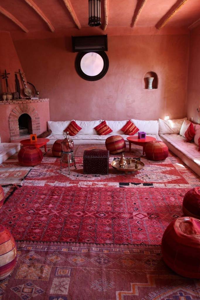 Rustic Home Interior Design Ideas That Go With Red Color Interior