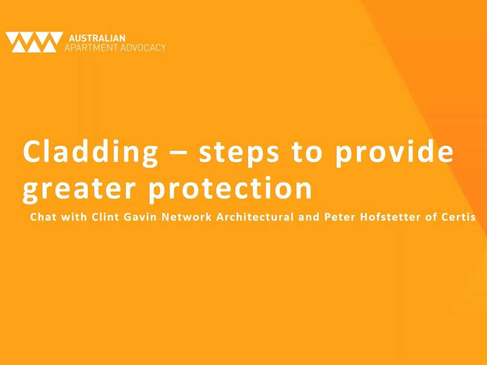Cladding Council AAA webinar for apartment owners on building recladding | Architecture ...